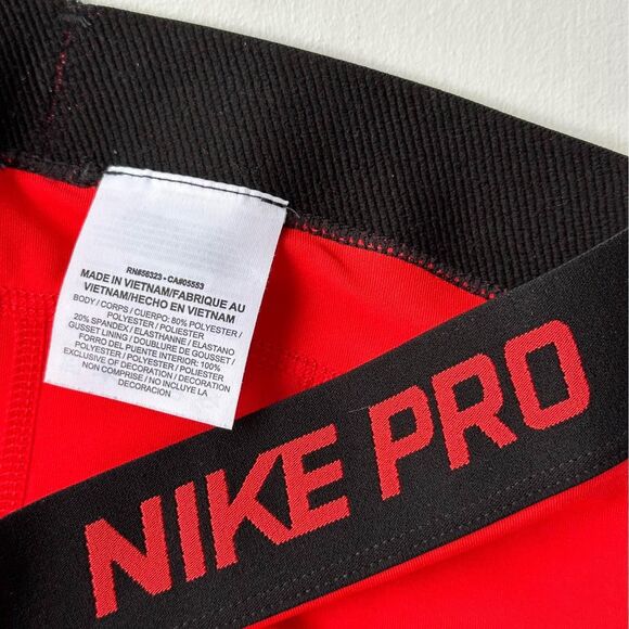 Nike Pro Capri II Women's Compression Tights - Fusion Red size Small - Picture 4 of 9